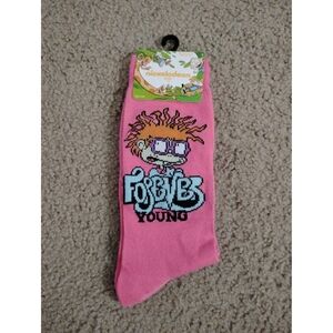 Nickelodeon Rugrats "Forever Young" Chuckie Finster Crew Socks